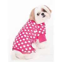 Cozy Fleece Sleeper Dog Pajamas Pink Medium