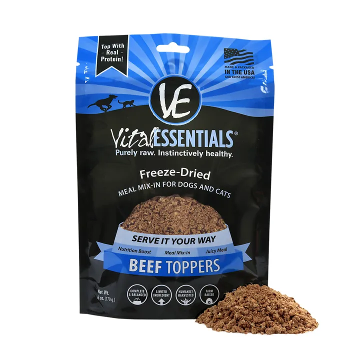 Freeze-dried Raw Beef Protein Mix-in Ground Topper For Dogs - 6oz