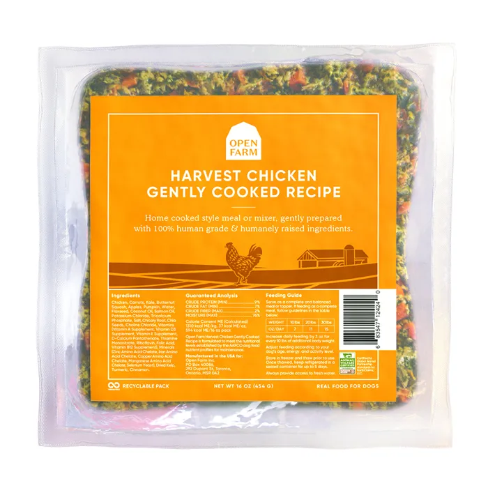 Openfarm Dog Frozen Gently Cooked Chicken 16oz
