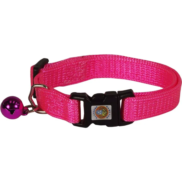 Adjustable Breakaway Cat Collar Hot Pink 3/8"