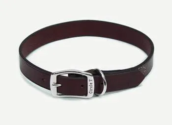 Oak Tanned Leather Town Dog Collar, Tan, 3/4" X 20"