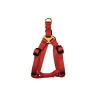 Adjustable Easy On Harness Red 5/8" X 12-20"