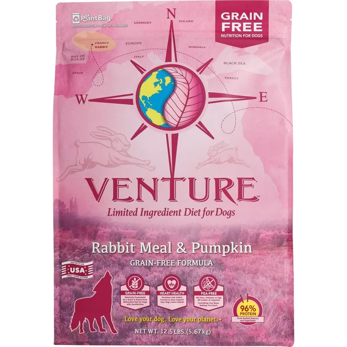 Venture Grain Free Rabbit Meal & Pumpkin Dry Dog Food 12.5-lb