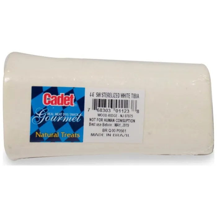 Cadet White Shin Bones For Dogs 4"-6"