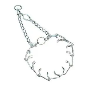 Ultra-plus Prong Dog Training Collar With Latch, Chrome, 3.8mm X 22"