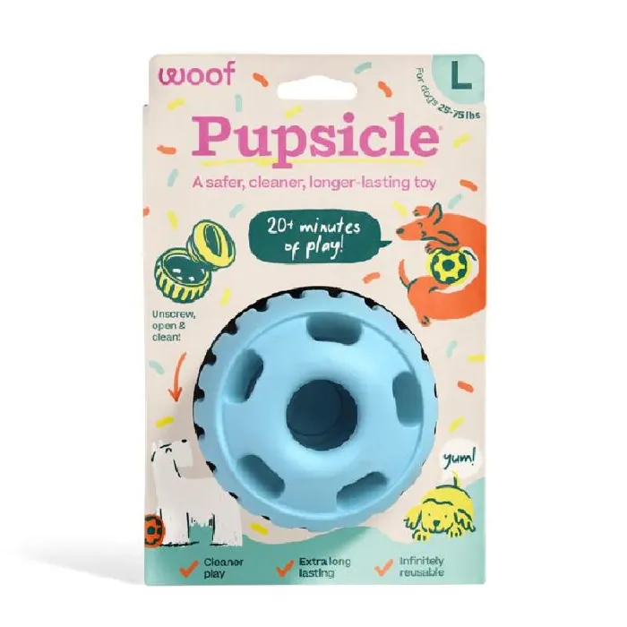 Woof Dog Toy Pupsicle Birthday Blue Large