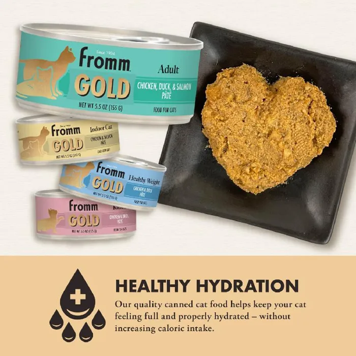 Fromm Gold Cat Can Pate Adult Chicken Duck Salmon 12/3 Oz