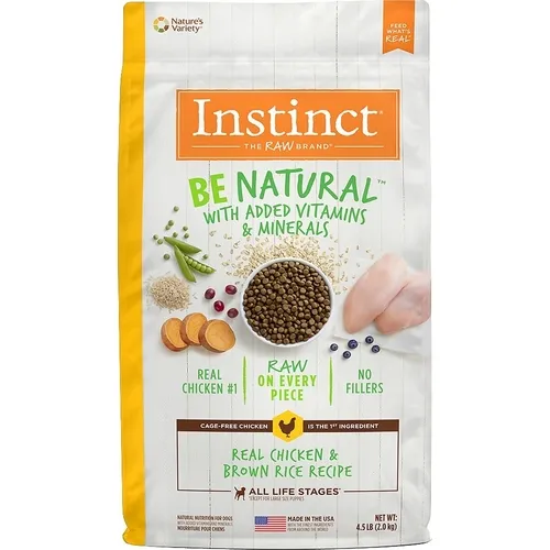 Instinct Be Nat Chkn & Brn Rice Dog Food 4.5-lb