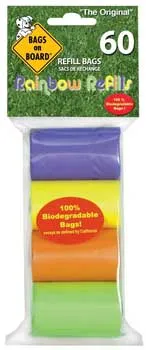 Bags On Board Rainbow Bag Refill Pack 4 Roll 60