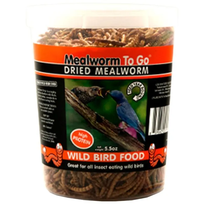 Mealworm To Go Dried Mealworm Wild Bird Food 5.5 Oz