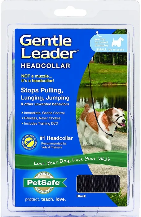 Gentle Leader Headcollar, No-pull Dog Collar Small Black