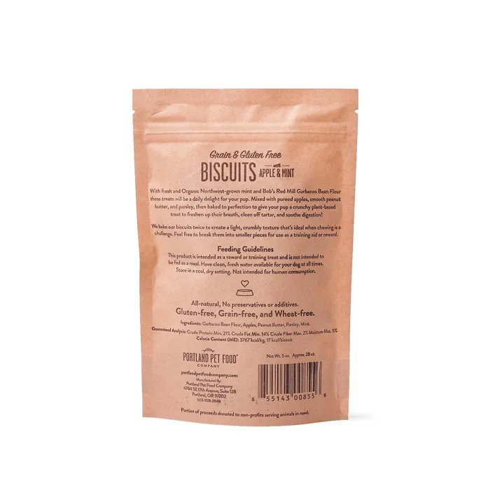 Portland Pet GF Apple & Mint Biscuit 5oz