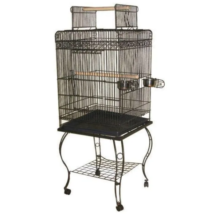 Economy Play Top Bird Cage Black 20x20x58 In