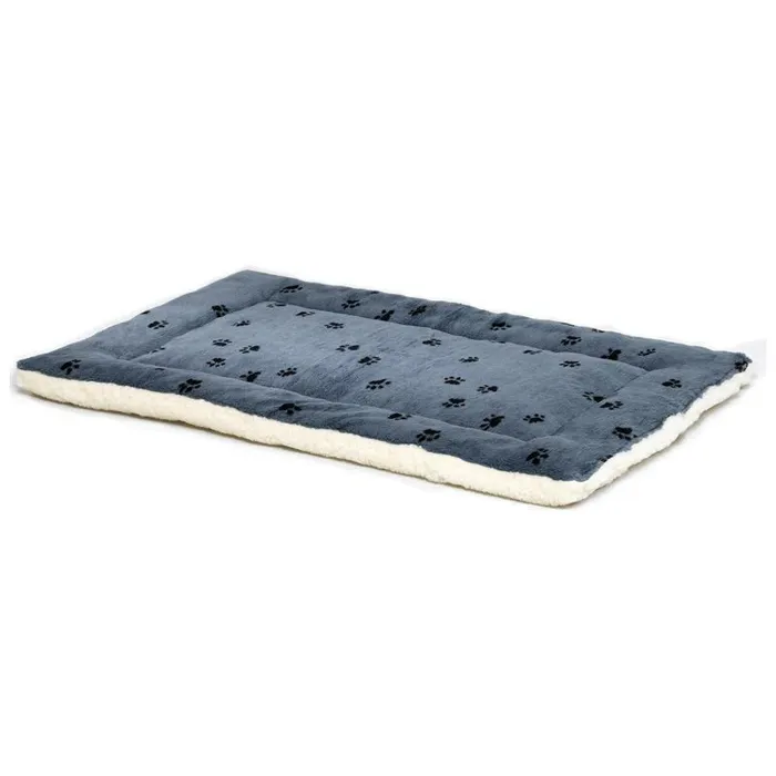 Quiet Time Reversible Pet Bed Fleece/paws Blue 17"