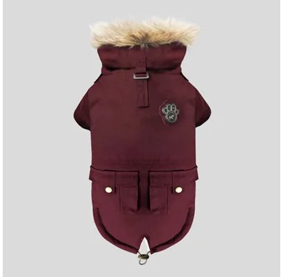 Size 14 Army Parka - Deep Red;