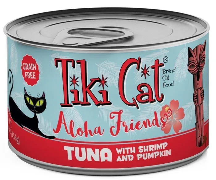 Tiki Cat Aloha Friends Grain Free Tuna With Shrimp & Pumpkin Canned Cat Food 2.8-oz