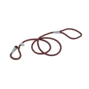 Reflective Braided Rope Slip Dog Leash - Berry 1/2