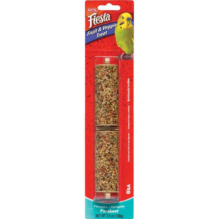 Kaytee Fiesta Parakeet Fruit Veggie Stick 3.5 Oz