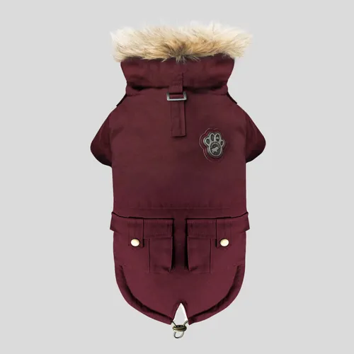 Size 14 Army Parka - Deep Red;