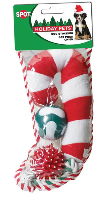 Spot Holiday Pets Dog Stocking Medium 4 Pc