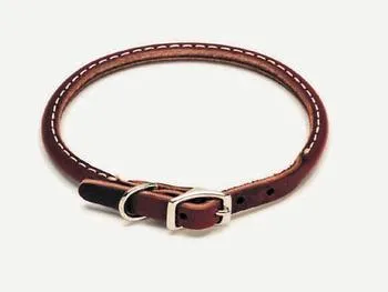 Coastal Latigo Leather Round Collar Med 3/4"x20"