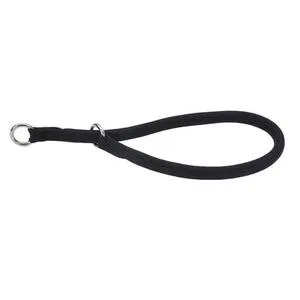 Round Nylon Dog Training Collar, Black, 3/8" X 18"