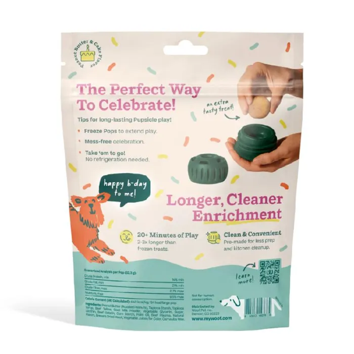 Woof Dog Treat Birthday Pops Large 8-oz