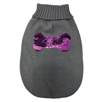 Xs. Reversible Sequins Sweater - Grey