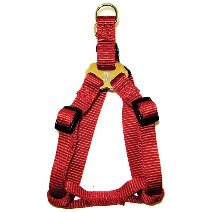 Adjustable Easy On Harness Red 5/8" X 12-20"