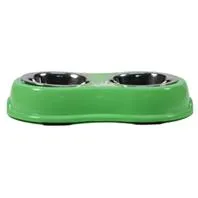 Pot Color Burst Stainless St Double Diner Gr 2 Pc