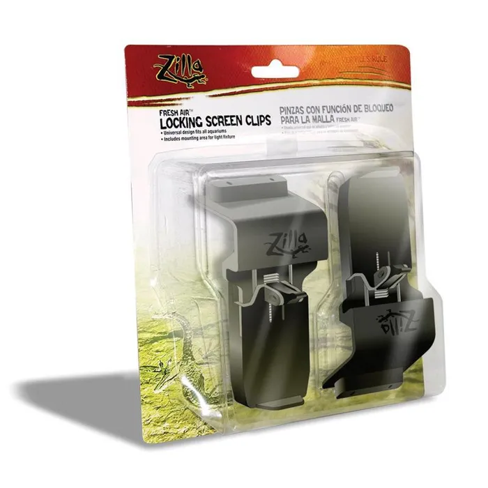 Locking Screen Clips 1 Pair Black Medium