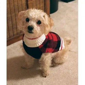 Med. Plaid Sweater - Red