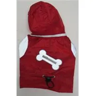 Nylon Hooded Vest Red Small