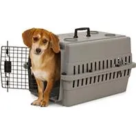 Dos Kennel Traditional Plastic Gray 24"