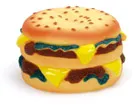 Vinyl Jumbo Hamburger Dog Toy, No Color, 6"
