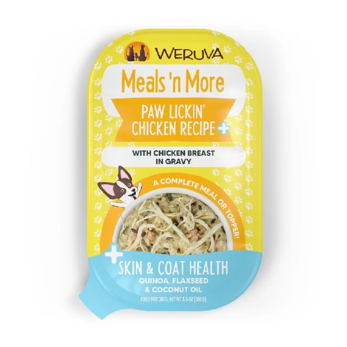 Weruva Meals N More Dog Cup - Paw Lickin' Chicken Plus 3.5oz 10/slv