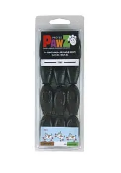 Waterproof Dog Boots, Black, 12 Count Tiny