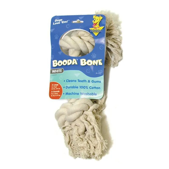 Booda 2 Knot Rope Bone White Extra Large