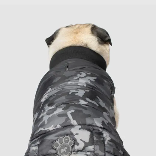 Summit Stretch Puffer Vest In Black Camo 10"