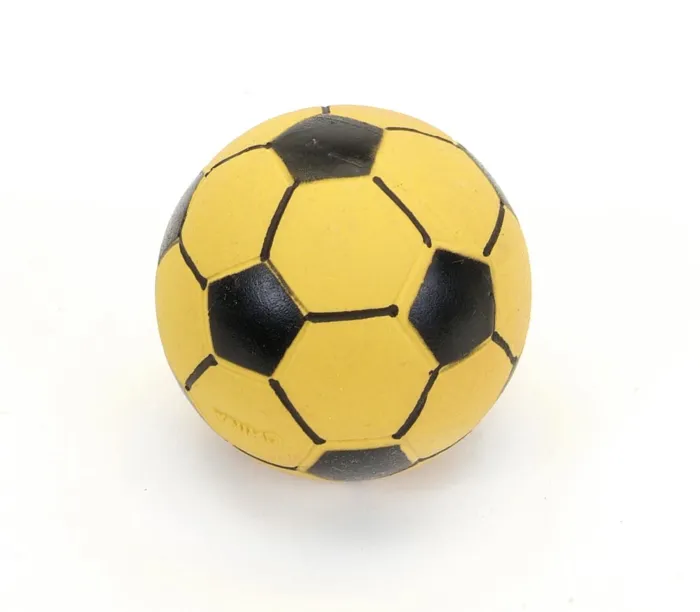 Latex Soccer Ball Dog Toy, Yellow, 4"