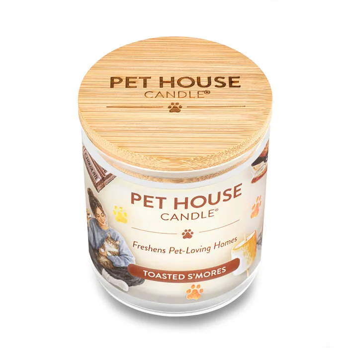 One Fur All Pet House Toasted S’mores candle angled