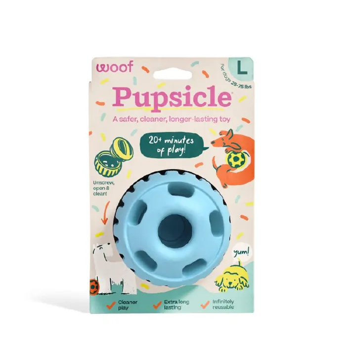 Woof Dog Toy Pupsicle Birthday Blue Large