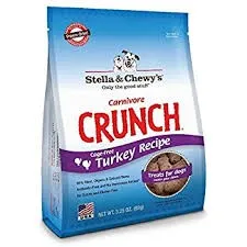 Carnivore Crunch Grain Free Turkey Recipe Freeze Dried Raw Dog Treats 3.25-oz