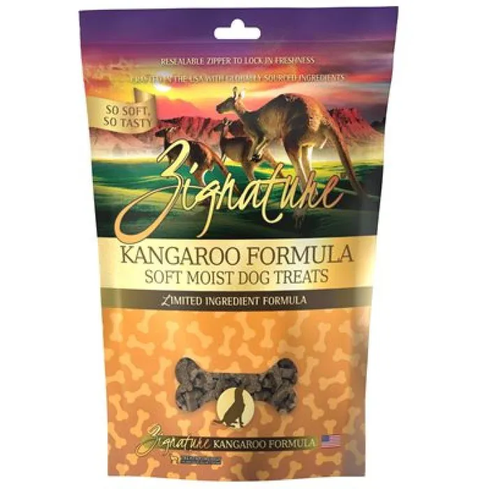 Zignature Dog Treat Soft Moist Kangaroo 4 Oz Hearts