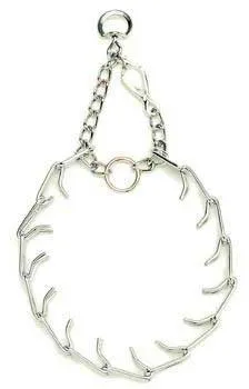 Ultra-plus Prong Dog Training Collar With Latch, Chrome, 3.8mm X 22"