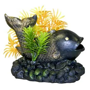 Zen Concepts Zen Fish With Plant 5.25x4.5x4"