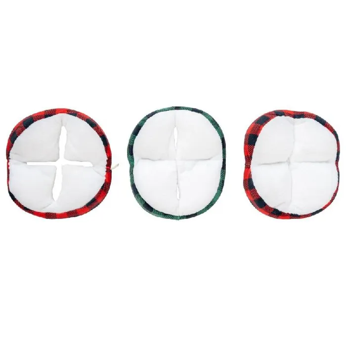 Tall Tails Holiday Plaid Ball Plush Puzzle