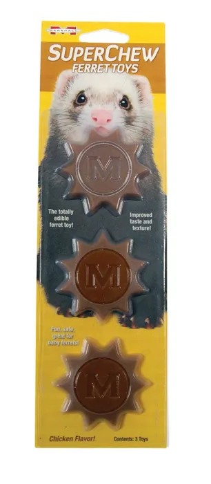 Super Chew Edible Ferret Toy 3 Pk