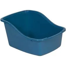 High Back Litter Pan Large Blue