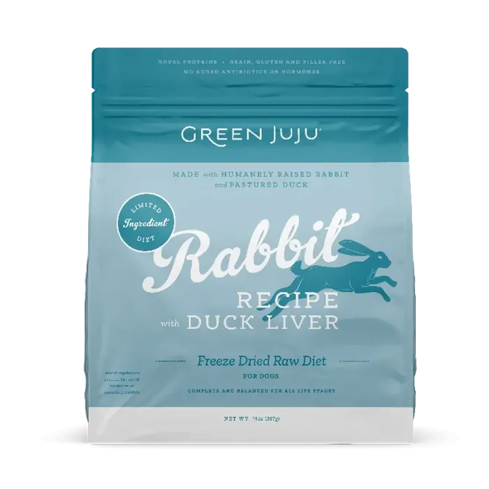 Green Juju Fd Raw Diet Rabbit W Duck Liver 14 Oz